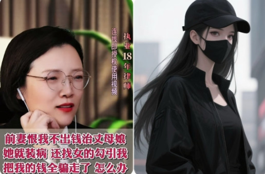 一男的，连线律师哭诉，说自己被前妻给骗了，房子车子钱全被骗走了，啥都没了。律师听
