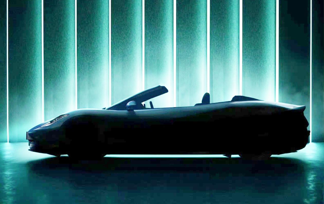 腾势全新敞篷跑车腾势Z预告图发布，将于4月24日正式发布。它的原型车有点像此前方