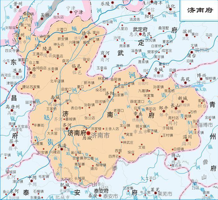 看着地图学历史（5）北宋时的济南府宋政和六年（1116年）济南府由齐州升置，