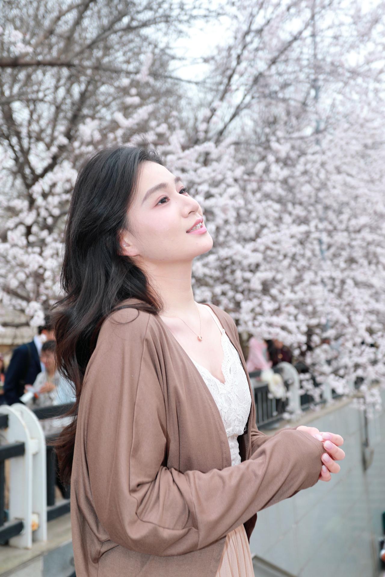 人像摄影约拍跟拍杏花氛围打卡杏花人像我镜头里的美女原创原图直出照片
