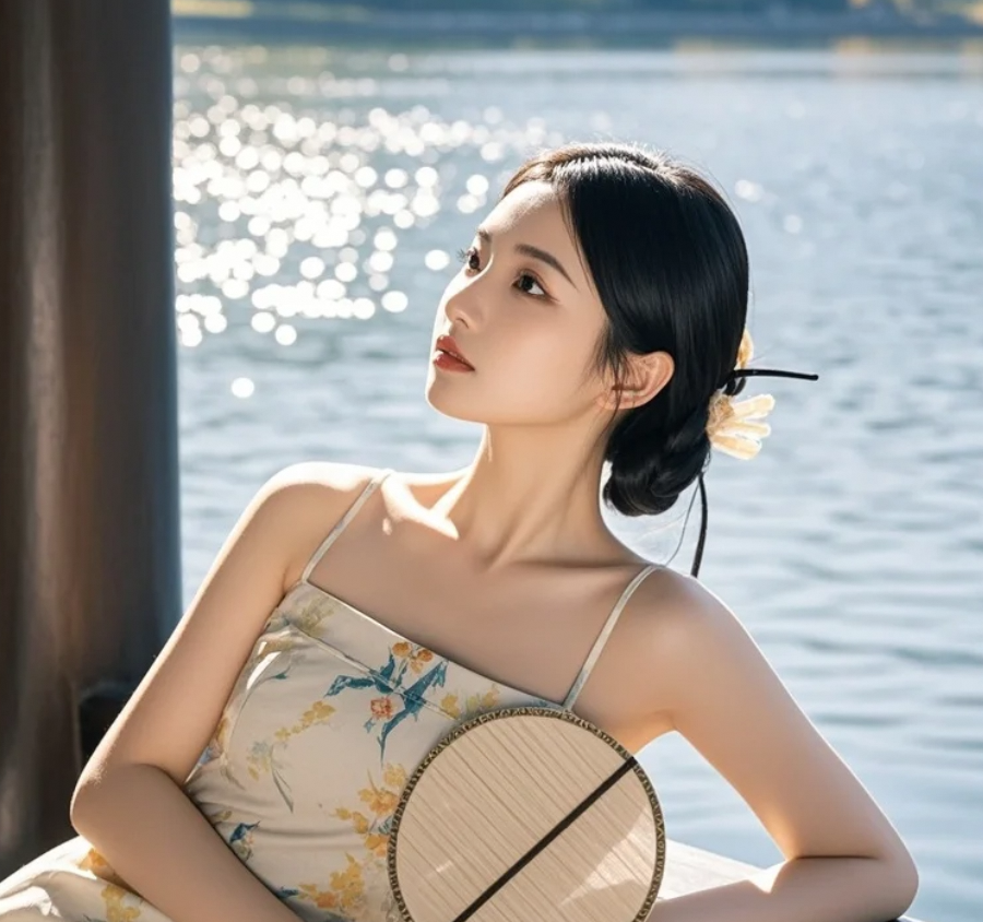 她不说话，却让你舍不得移开目光