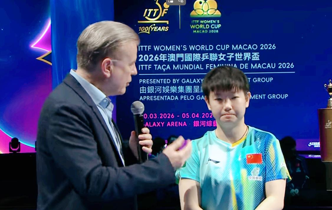 我去！孙颖莎半决赛面对温特，记者还想套莎莎话，结果被莎莎高情商绕晕了！记者问