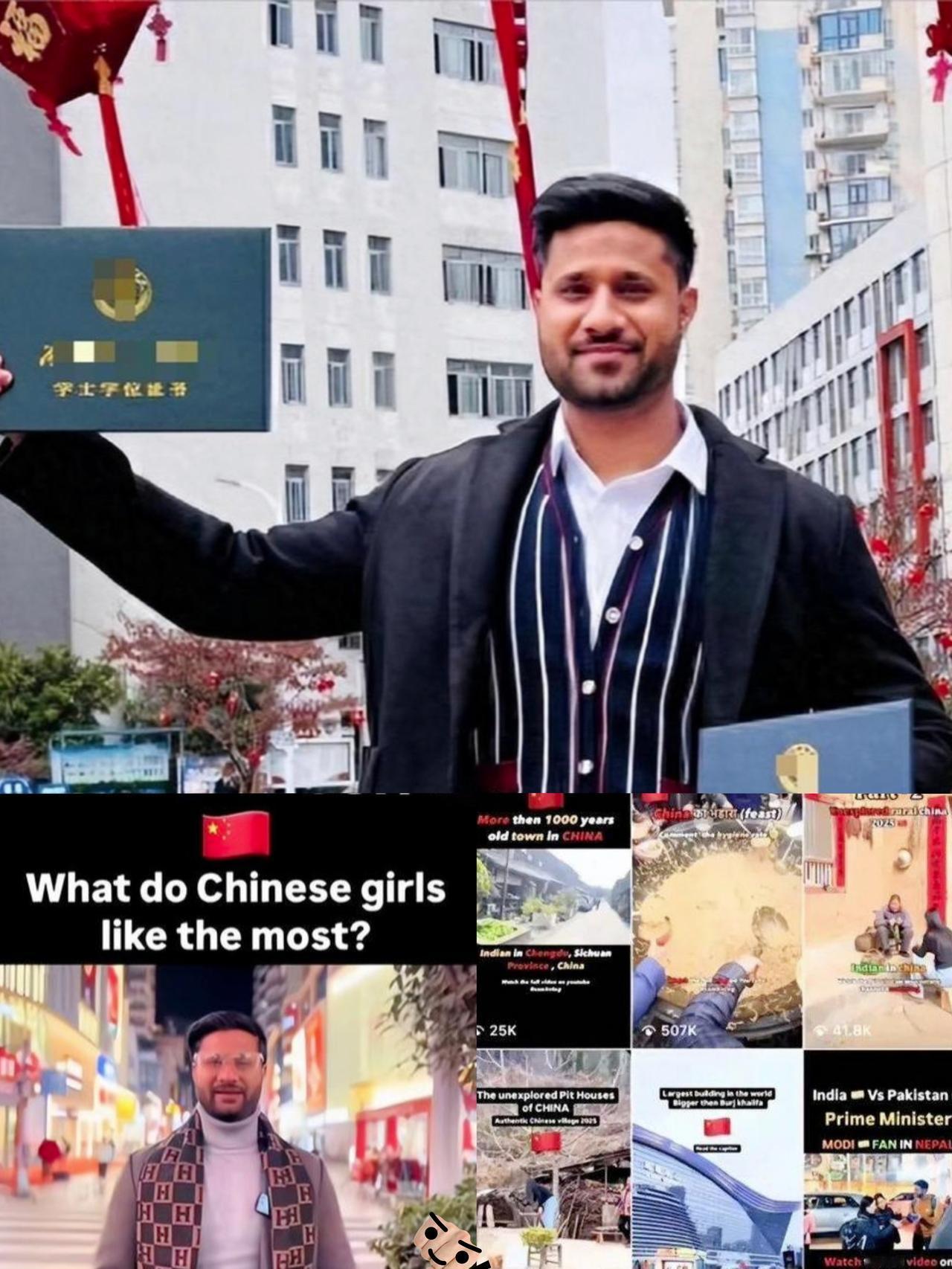 印度留学生在我们东方大国取得学位,表面上很感激回国后也有一些朋友跟他一起留学的