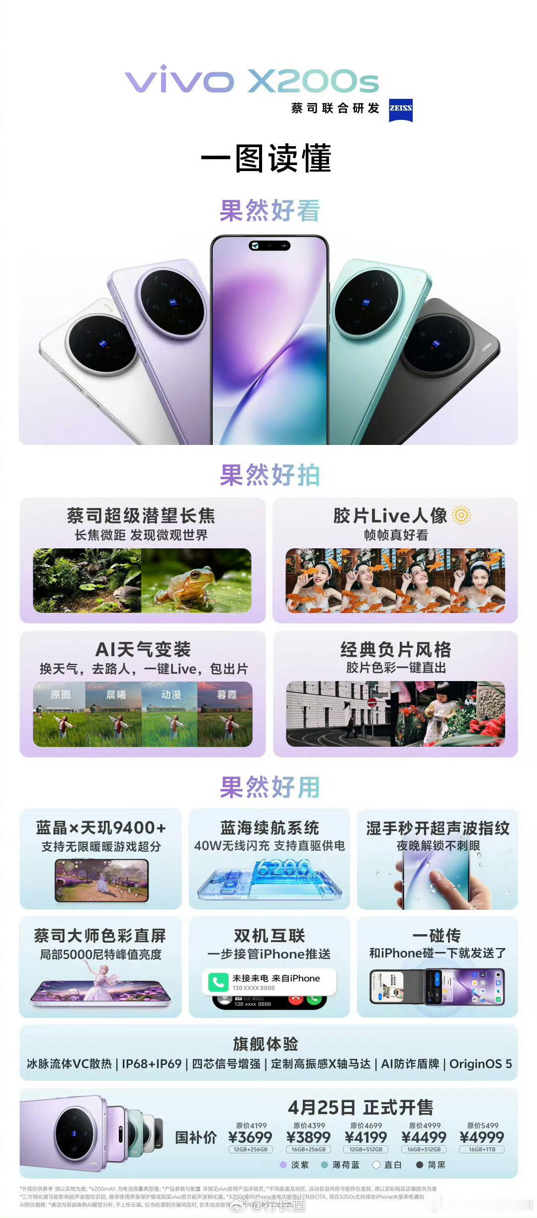刚刚看了一下vivo今晚的X200系列发布会内容，「苹替」策略和「V单」影像，真