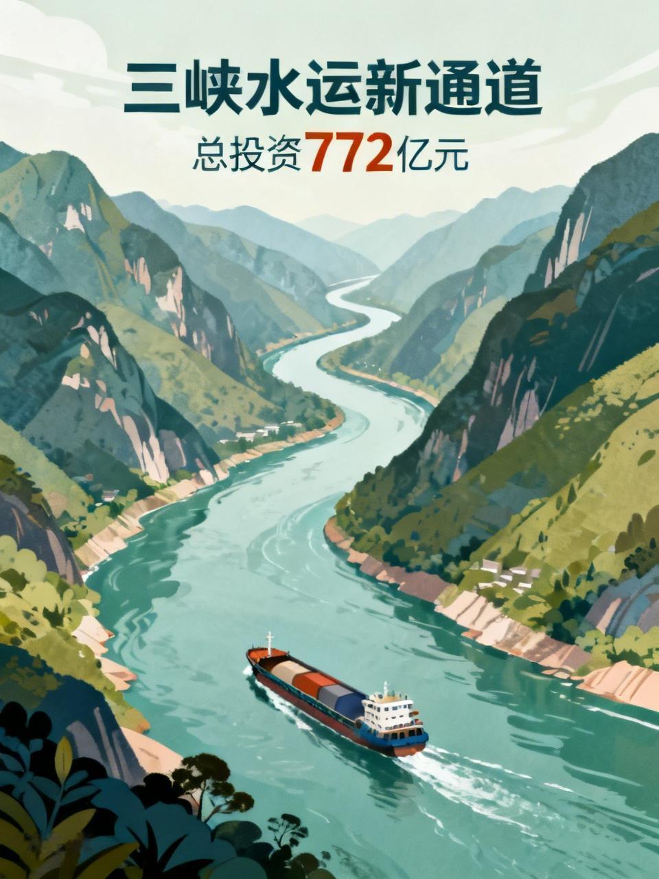 772亿加码三峡新通道：看得见的发展红利总投资772亿元的三峡水运新通道正