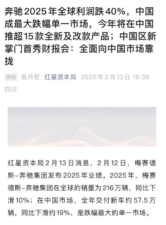 奔驰利润暴跌成这样，坐等宝马、奥迪出数据。尤其是在中国暴跌19%。如果BBA