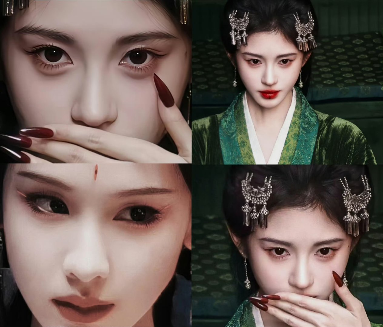 好明显的差距果然眉眼决定妆容​陈都灵鞠婧祎一淡一浓​​​