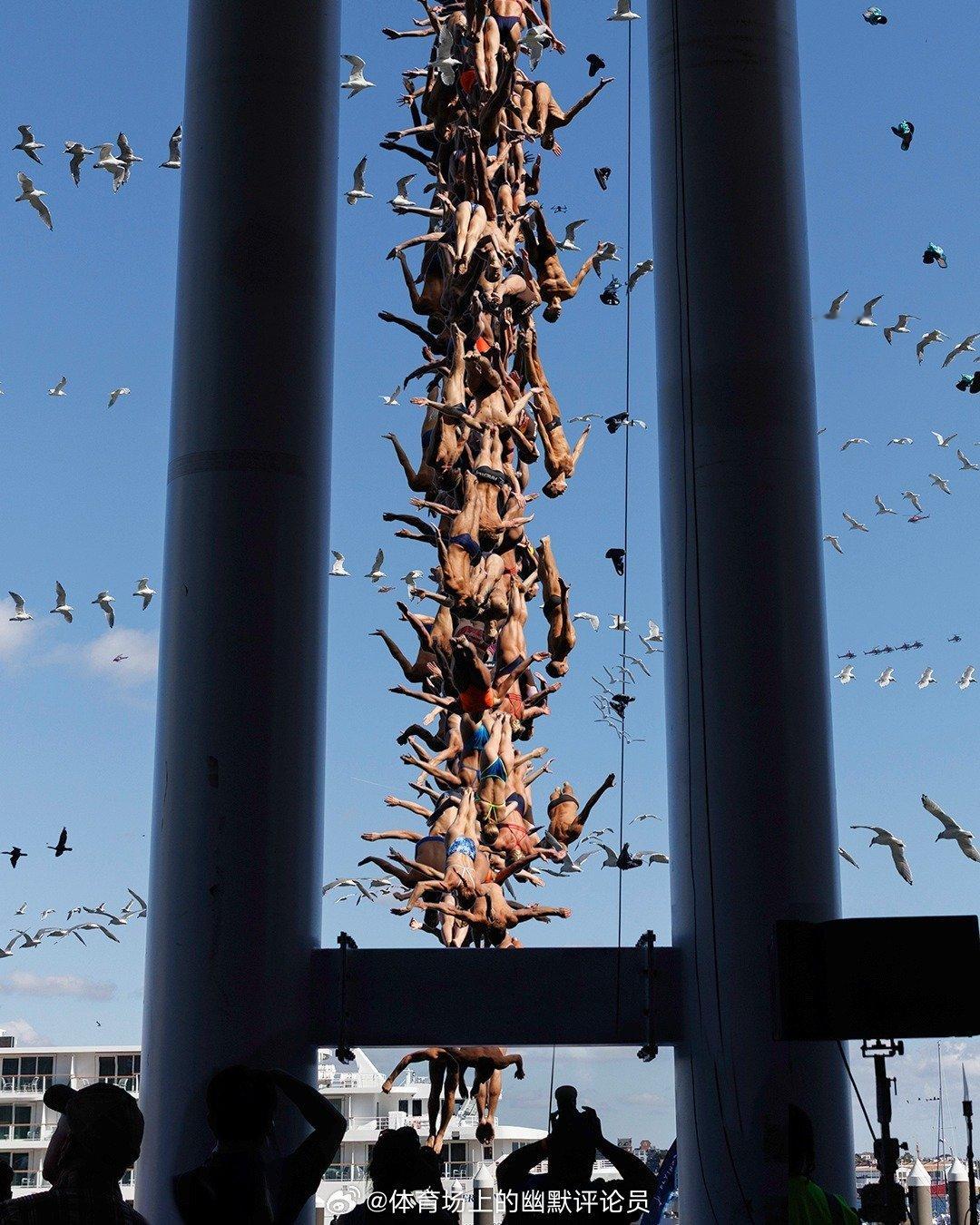 摄影师PelleCass的体育摄影作品由固定机位的无数张照片堆叠而成（）