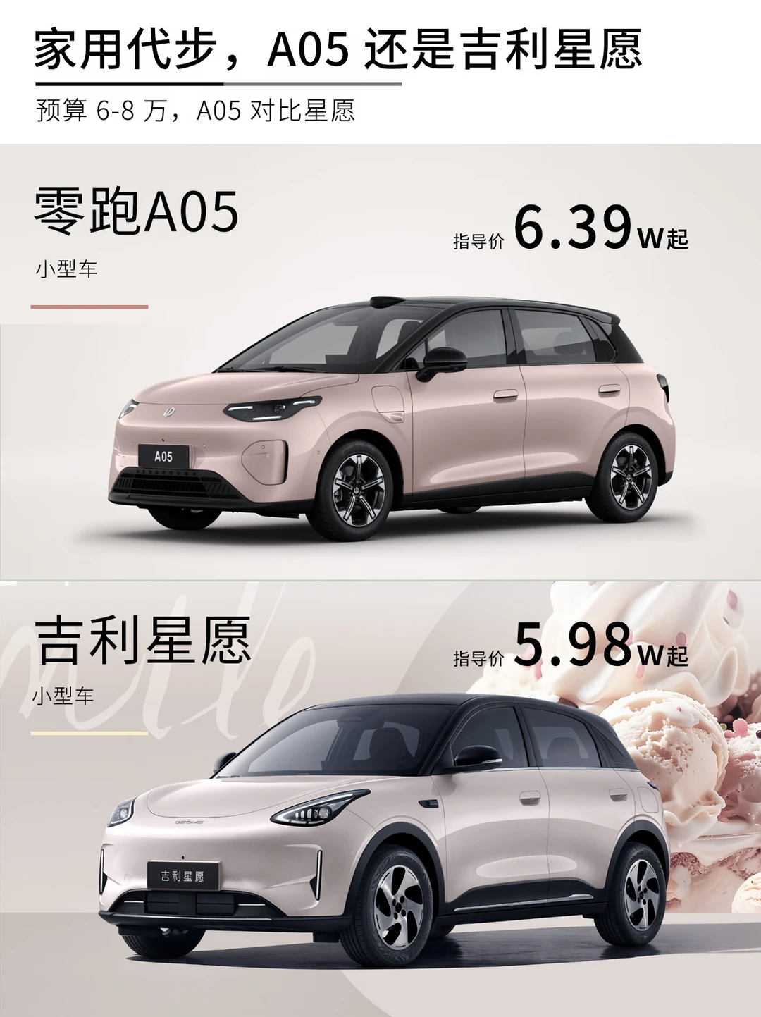 零跑A05和吉利星愿，我能不能全要