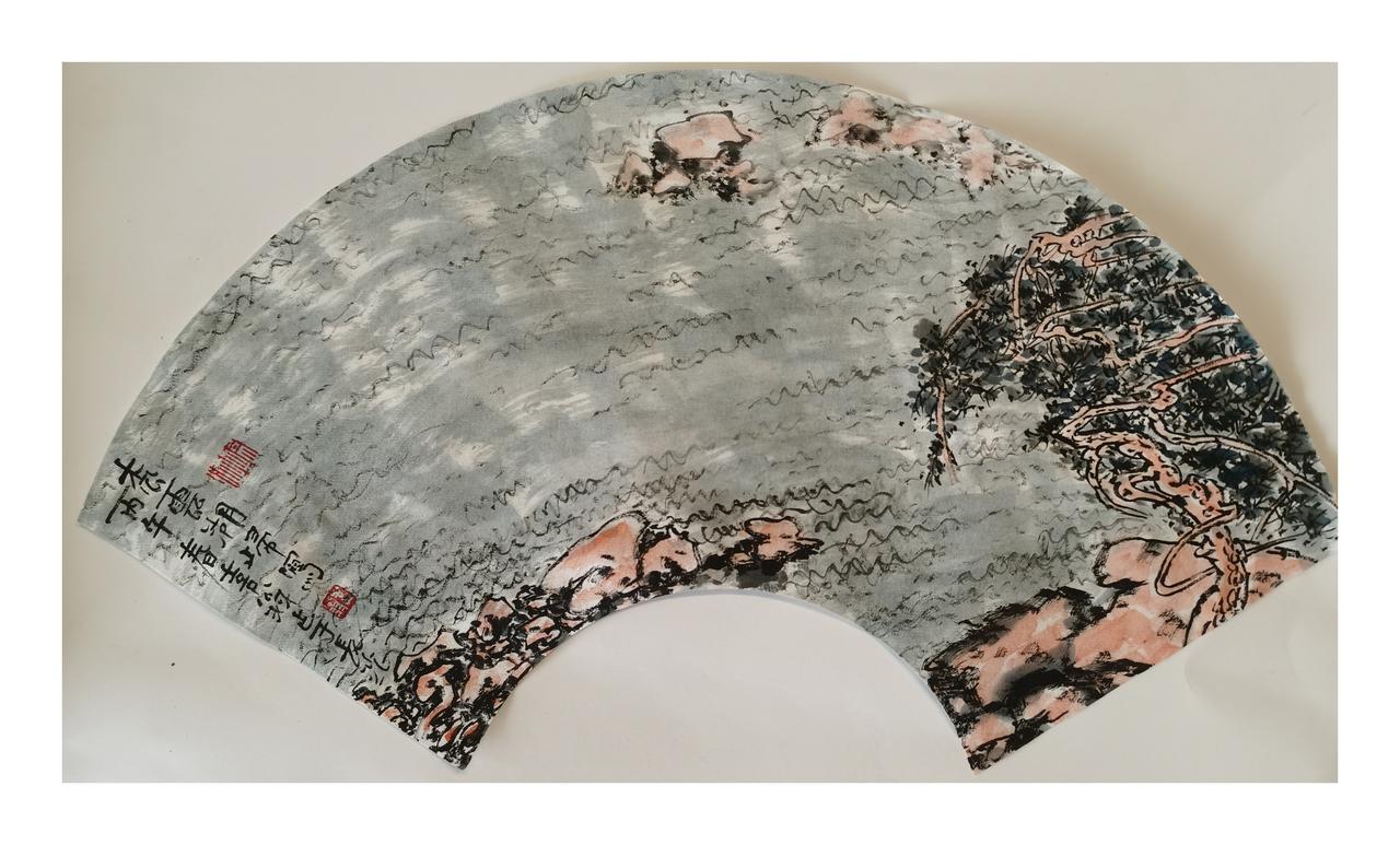 中国画《松云湖归写》中国画山风景中国山水画的精髓是什么如何画好一幅中国画中