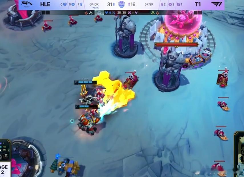 HLE对战T1先下一城！Peyz和Keria前期线上压制力拉满，三度完成线杀，但