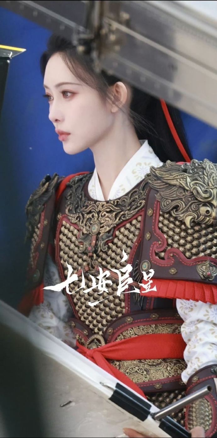 瞧孟子义这铠甲造型，A到没朋友！眼神里透出的那股子坚毅和果敢，就像古代战场上让敌