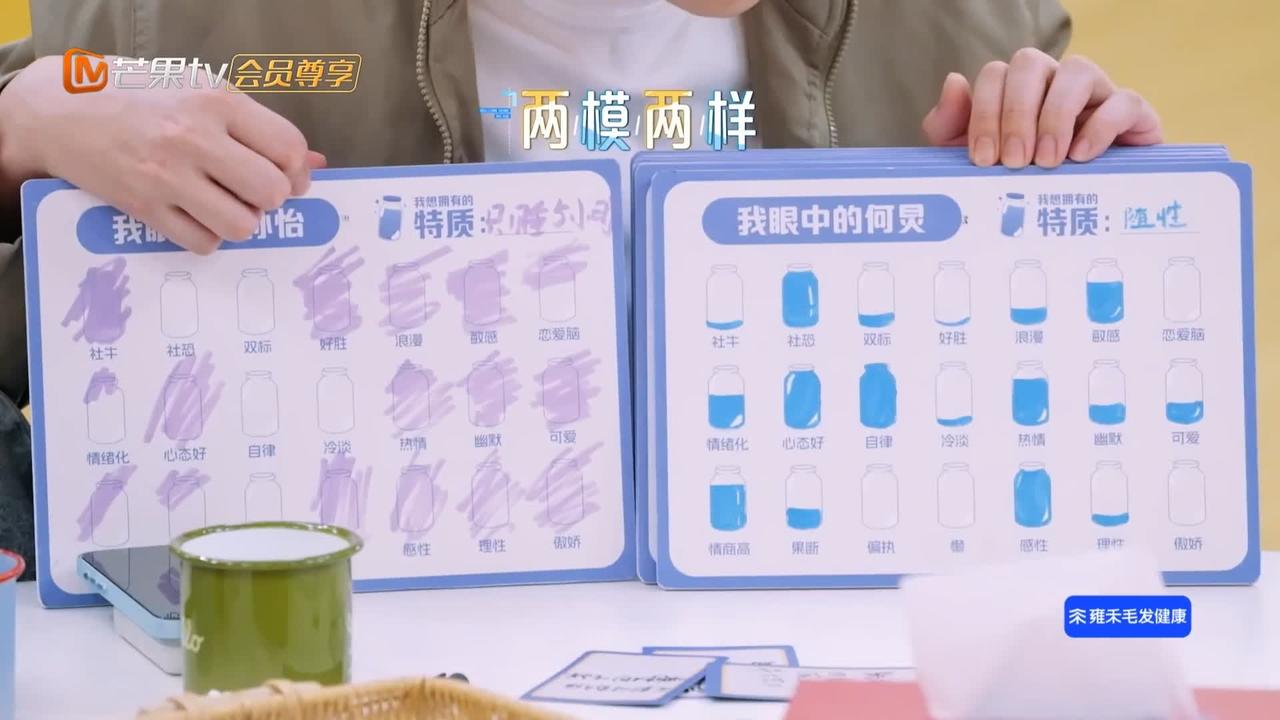 孙怡这回小嘴真快，一下子就反应过来，不然就尴尬了。其他嘉宾的性格图表都画