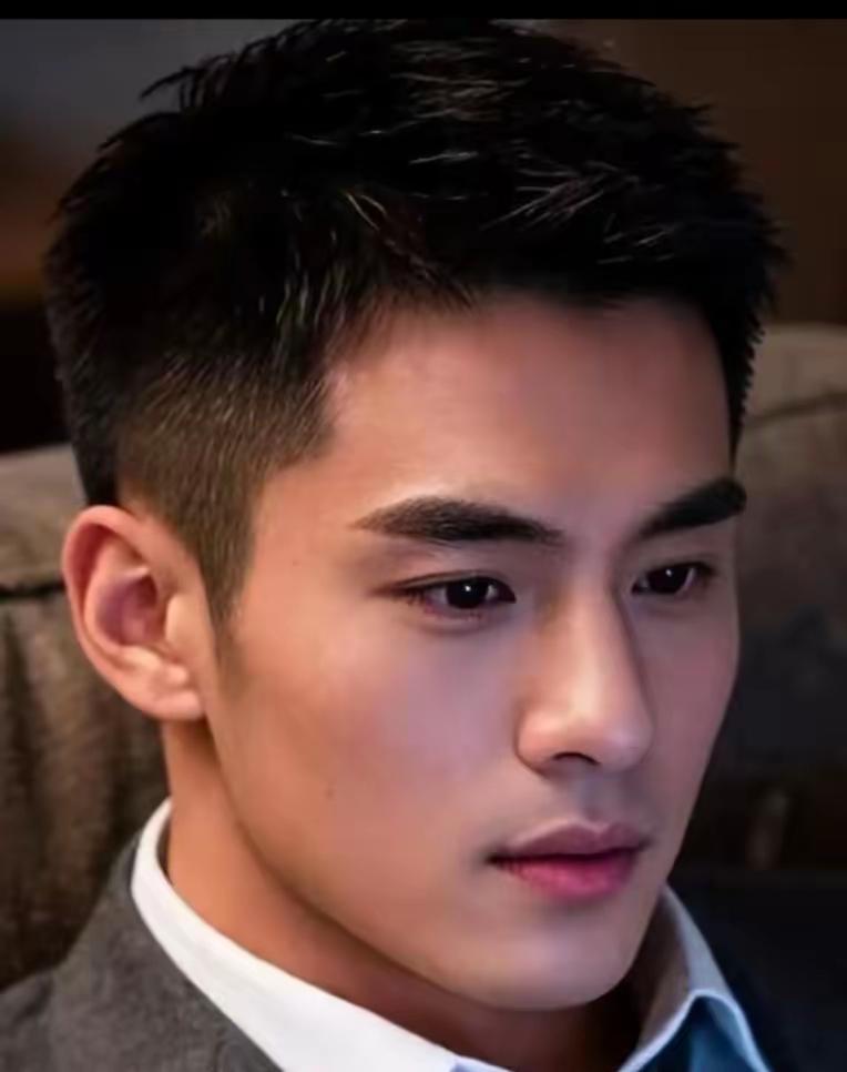 这样的五官颜值真的太完美了，完美到让你挑不出任何的瑕疵，脸型立体有型，如倒三角形