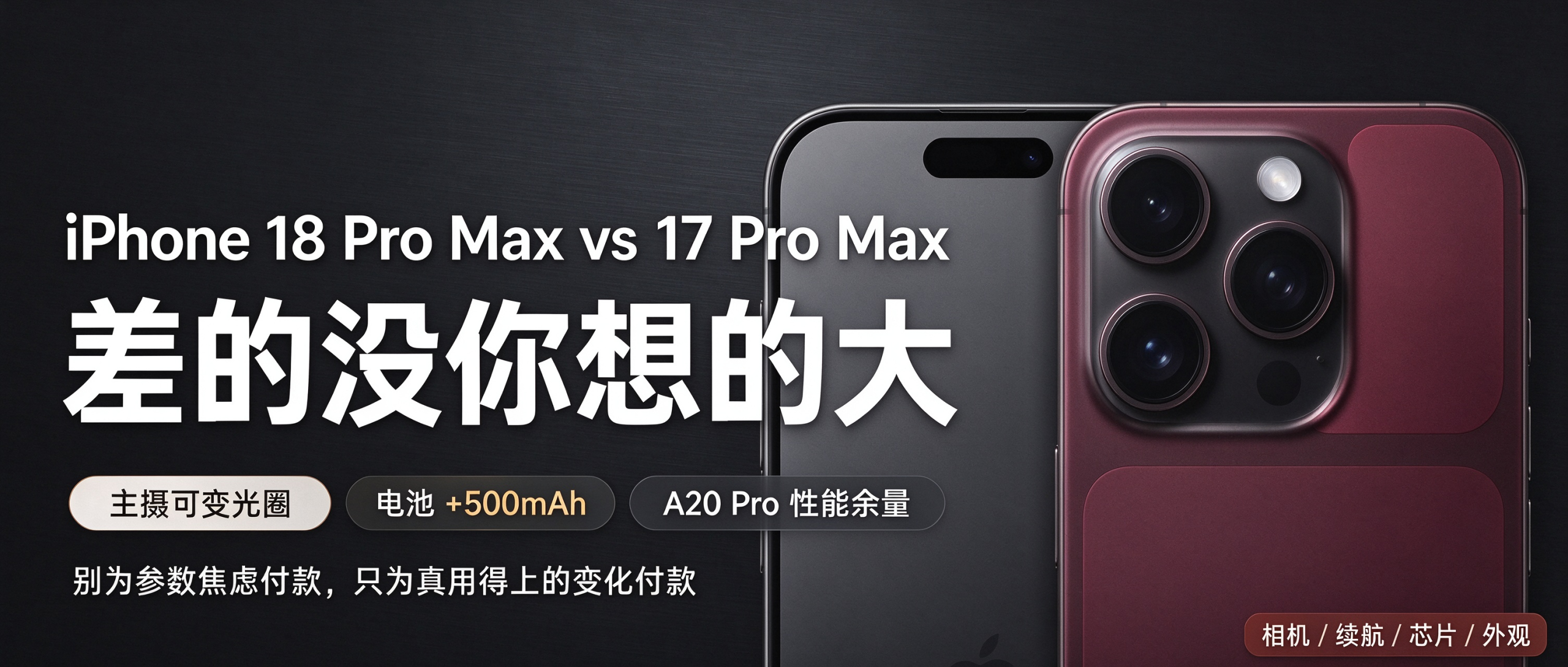 iPhone18ProMax和17ProMax，差的真没你想的大