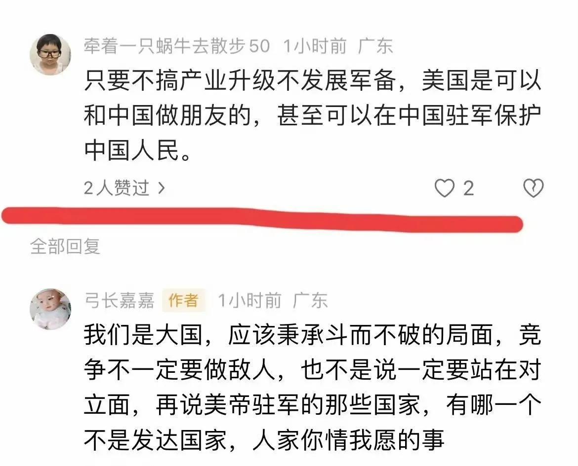 都2025年了，投降派们还在做着向美国投降以换取美国保护的美梦！他们对世界格局的