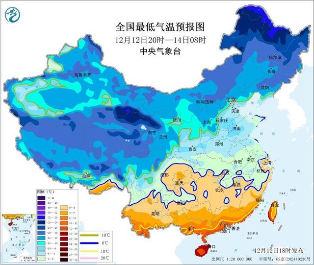 寒潮继续影响江南华南等地 河南山东等地仍有明显降雪