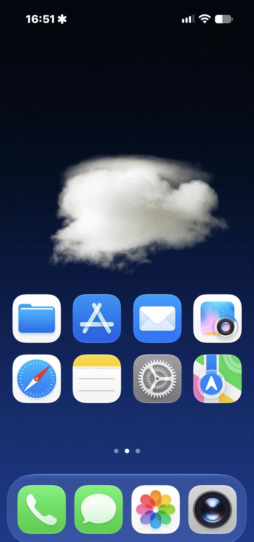 极简蓝桌面，太美了！极简主义手机桌面iPhone壁纸手机壁纸简约壁纸