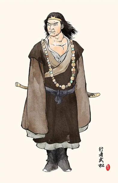 打完方腊，武松去拜别宋江，宋江完全无视，武松气得大骂宋江，李逵看武松断了一臂，挥