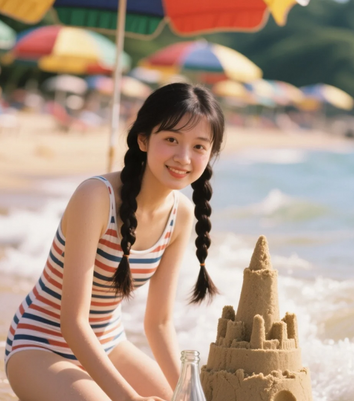 汗水与海水交融｜定格海滩少女的野性温柔
