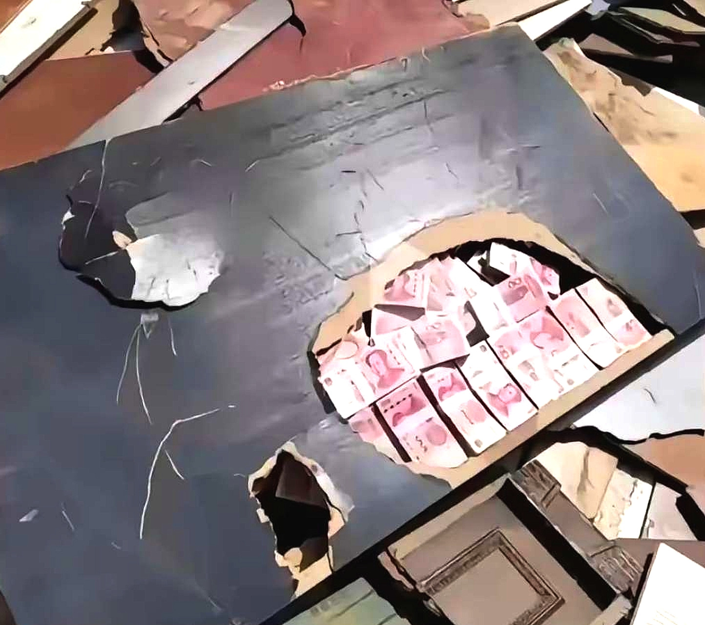 收废品，砸的时候发现的，该怎么处理