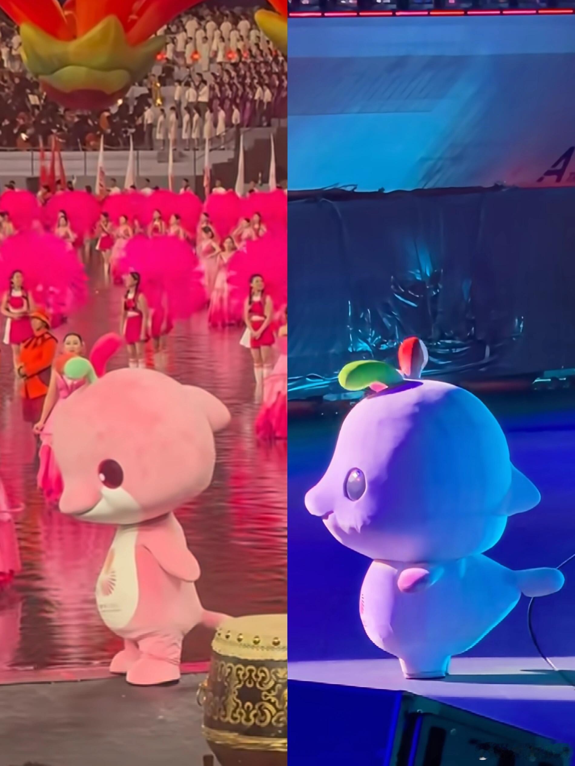 大湾鸡在闭幕式上，明显比开幕式胖了不少。按说运动会应该减肥才对，难道大湾鸡偷鸡去