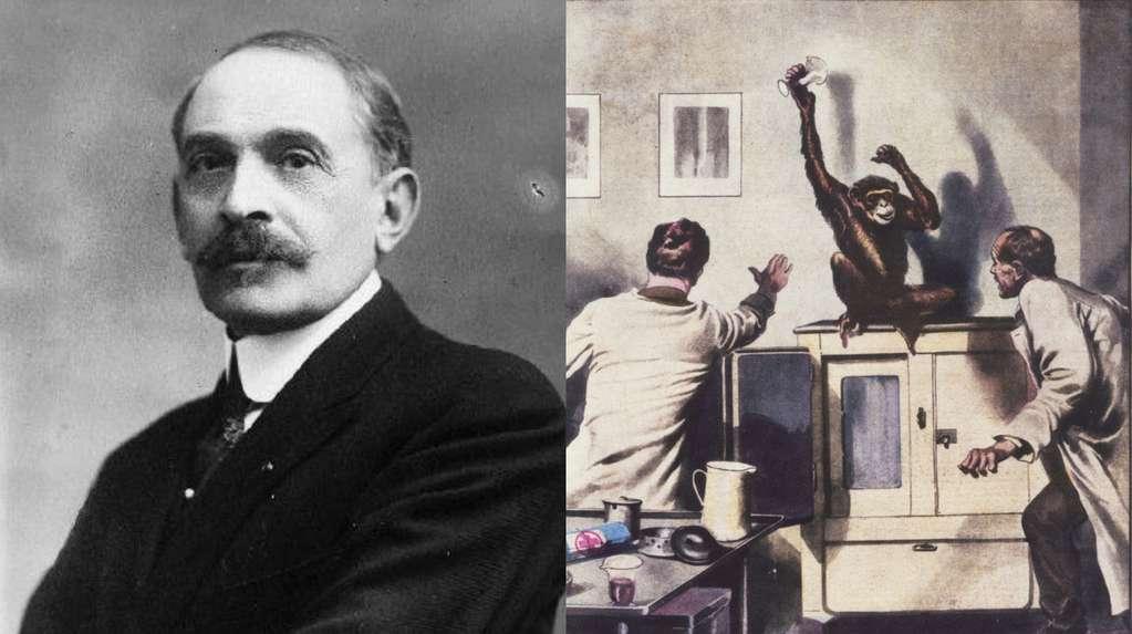 他执着于把猴睾丸移植到男性体内，1920年，一位74岁的老人自愿接受了实验，谁料