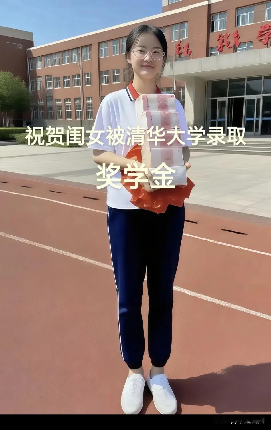 祝贺别人家女儿考716分，被清华大学，录取，奖学金给了五十个！[捂脸哭]