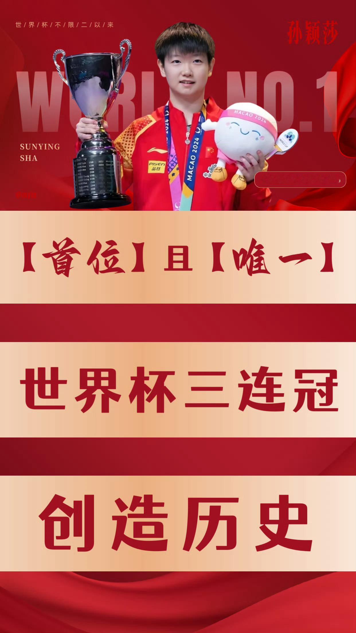 你要是知道我要做这个👇🏻拼豆了，你也会为我加油鼓劲的。孙颖莎