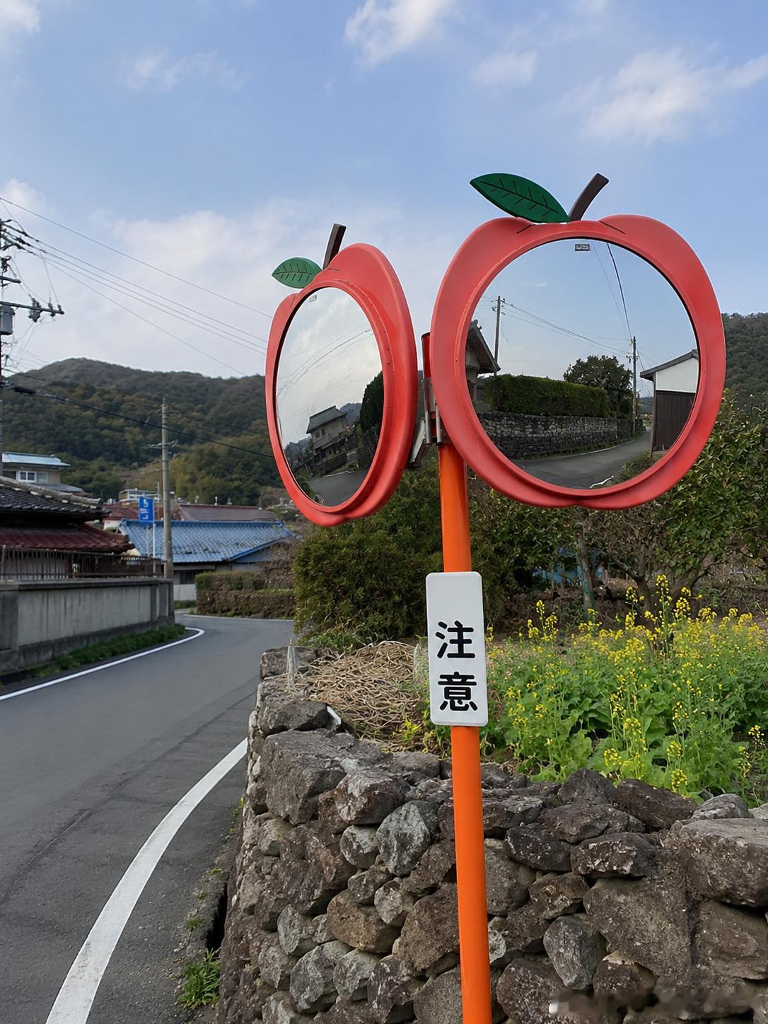 261原来拐角镜子还能做成苹果🍎形状哈哈，好可爱！