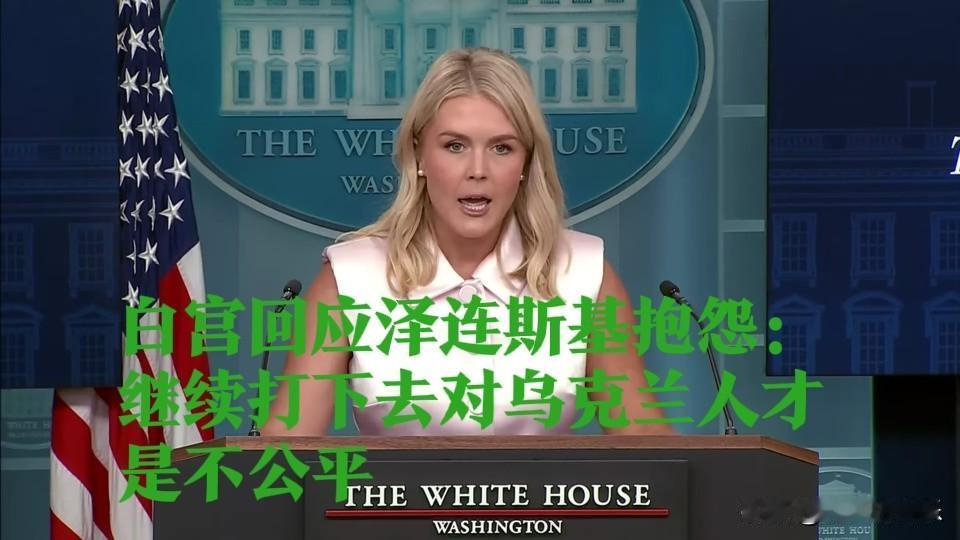 白宫回应泽连斯基抱怨：继续打下去对乌克兰人才是不公平据外媒报道乌克兰