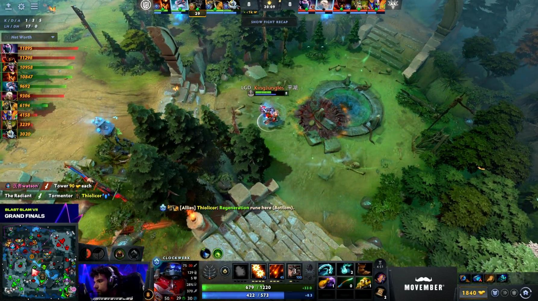 DOTA2大型线下赛BLASTSlam第七季总决赛Yandex对阵LGD战队