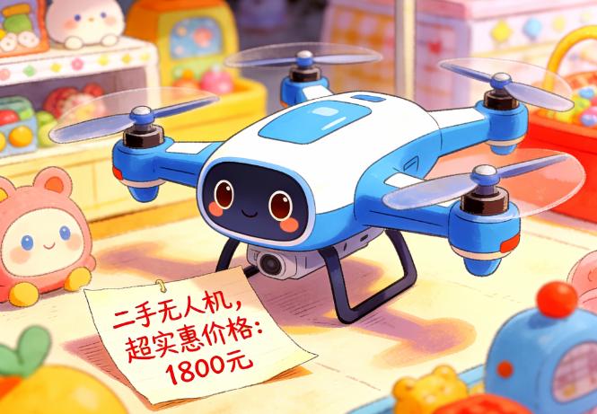 二手无人机价格跌成了白菜价！从某鱼上看到，原价数千元甚至上万元、七八成新的无人机