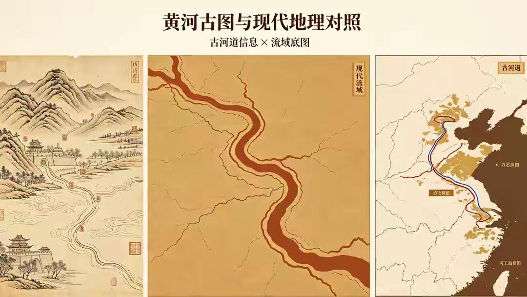 黄河五千年搬运上万亿吨泥沙填海造陆之前，华北淮域本是大片水乡泽国。真正适宜早期人