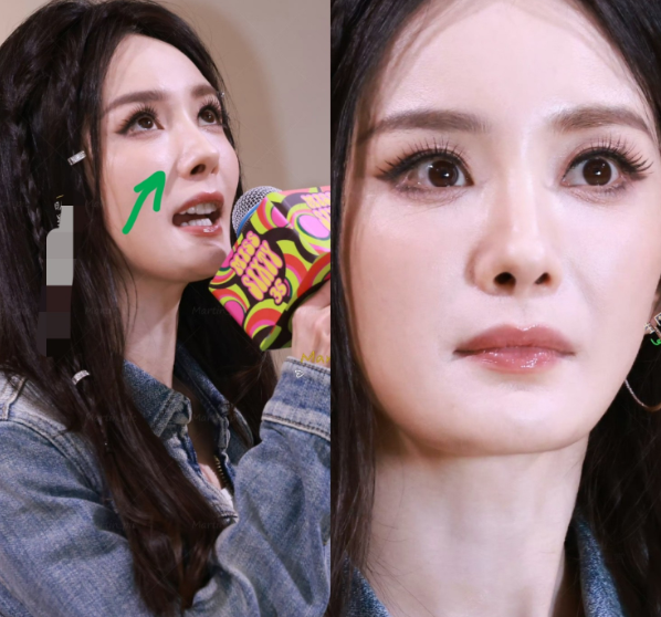 杨幂穿露脐装再扮少女生图显老显疲惫大翻车杨幂现身广州某商场，为某品牌线下活动站