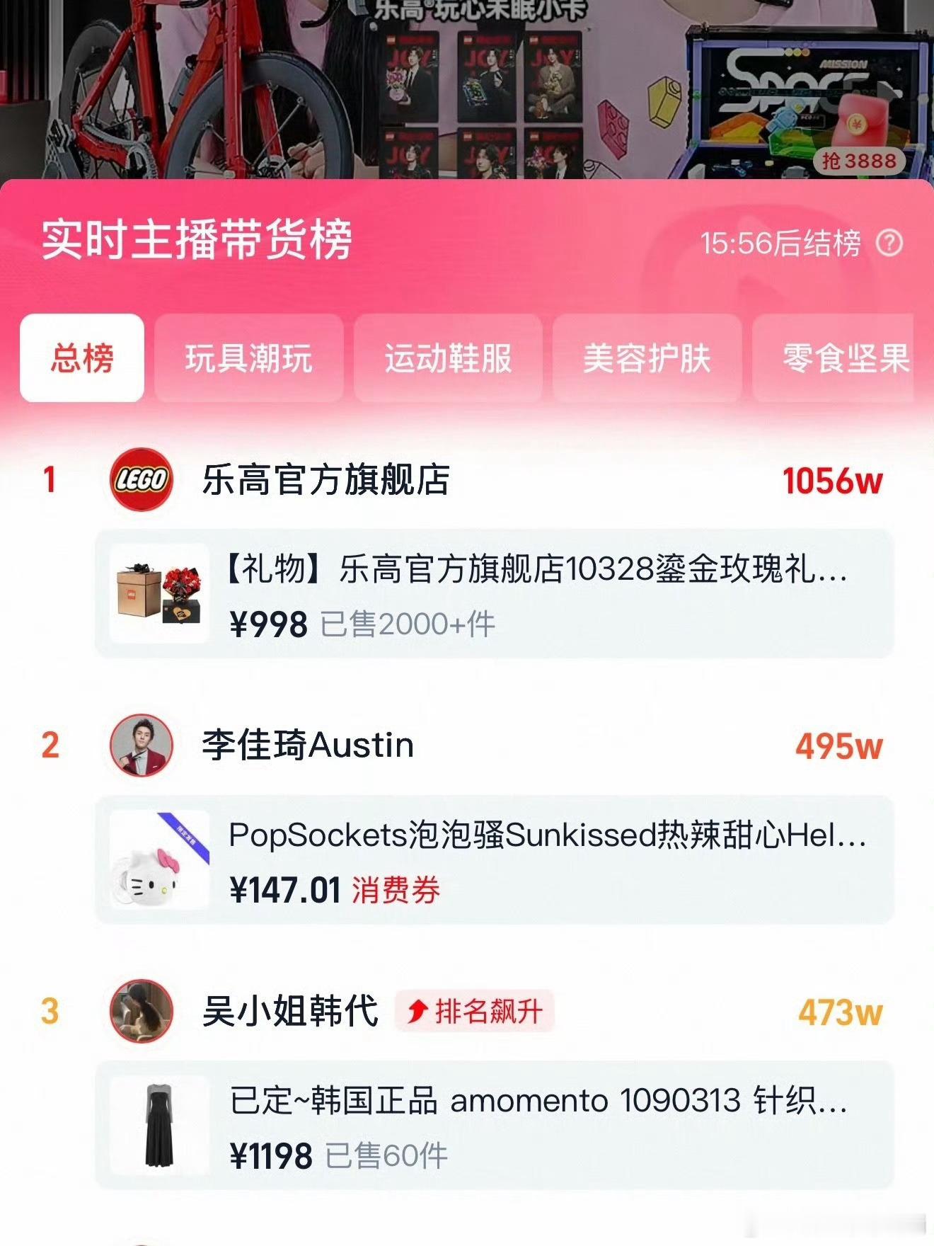 24小时内2.7亿阅读量，刚刚🍑宝的直播带货第一，所以你能明白王一博的影响力了