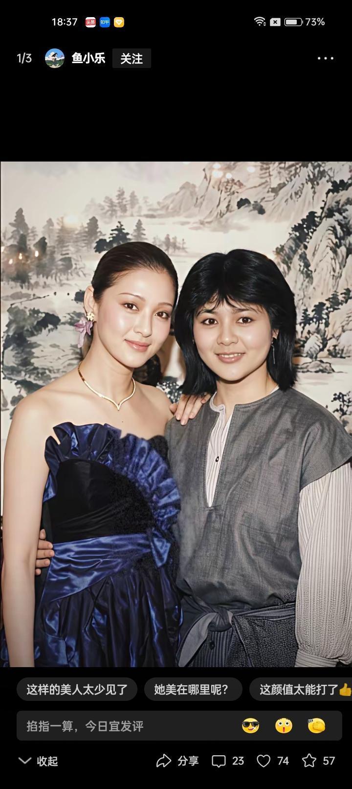 感觉不管多美的女人到了胡因梦面前都黯然失色啊？就林青霞还抗住了