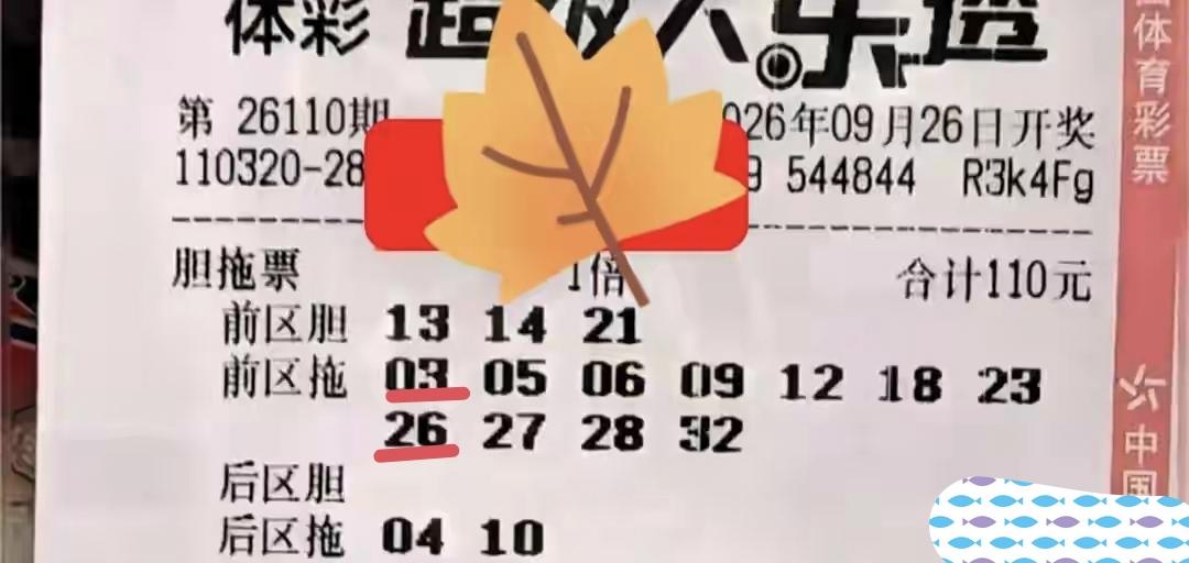 果然不出所料，这一张第110期体彩超级大乐透的复式彩票，最终只命中2+0，与奖项