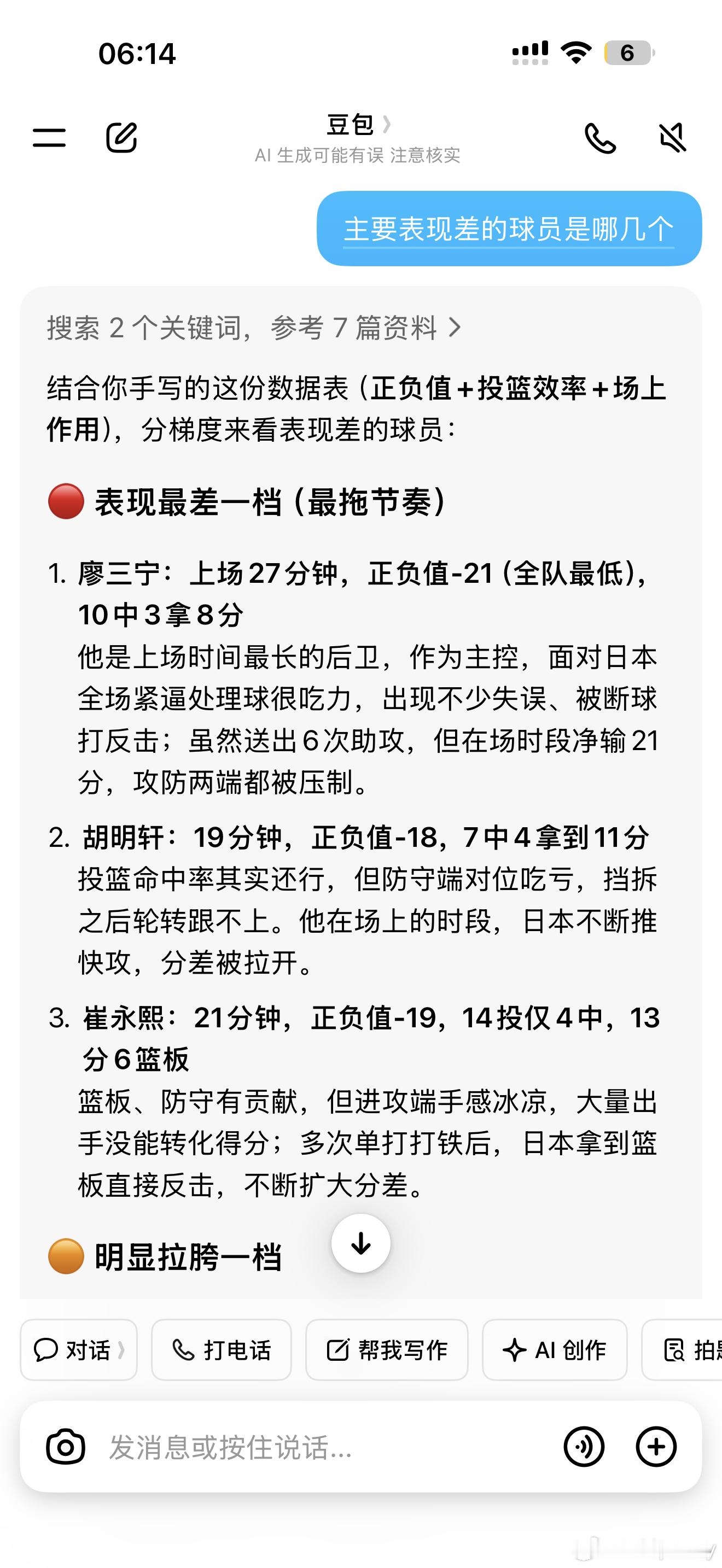 亚运会男篮中国无缘决赛郭昊文怎么就不能入选呢。。​​​