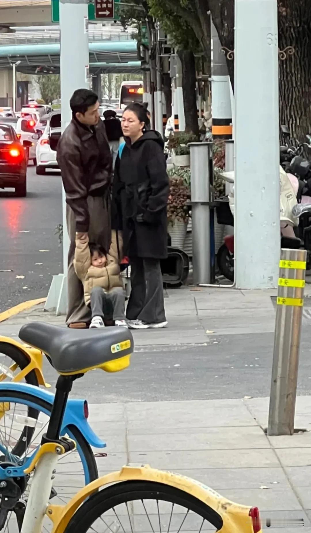 李嘉格官宣新恋情后，网友在上海街头偶遇李嘉格带着儿子（小名：核桃）和男友，一起外