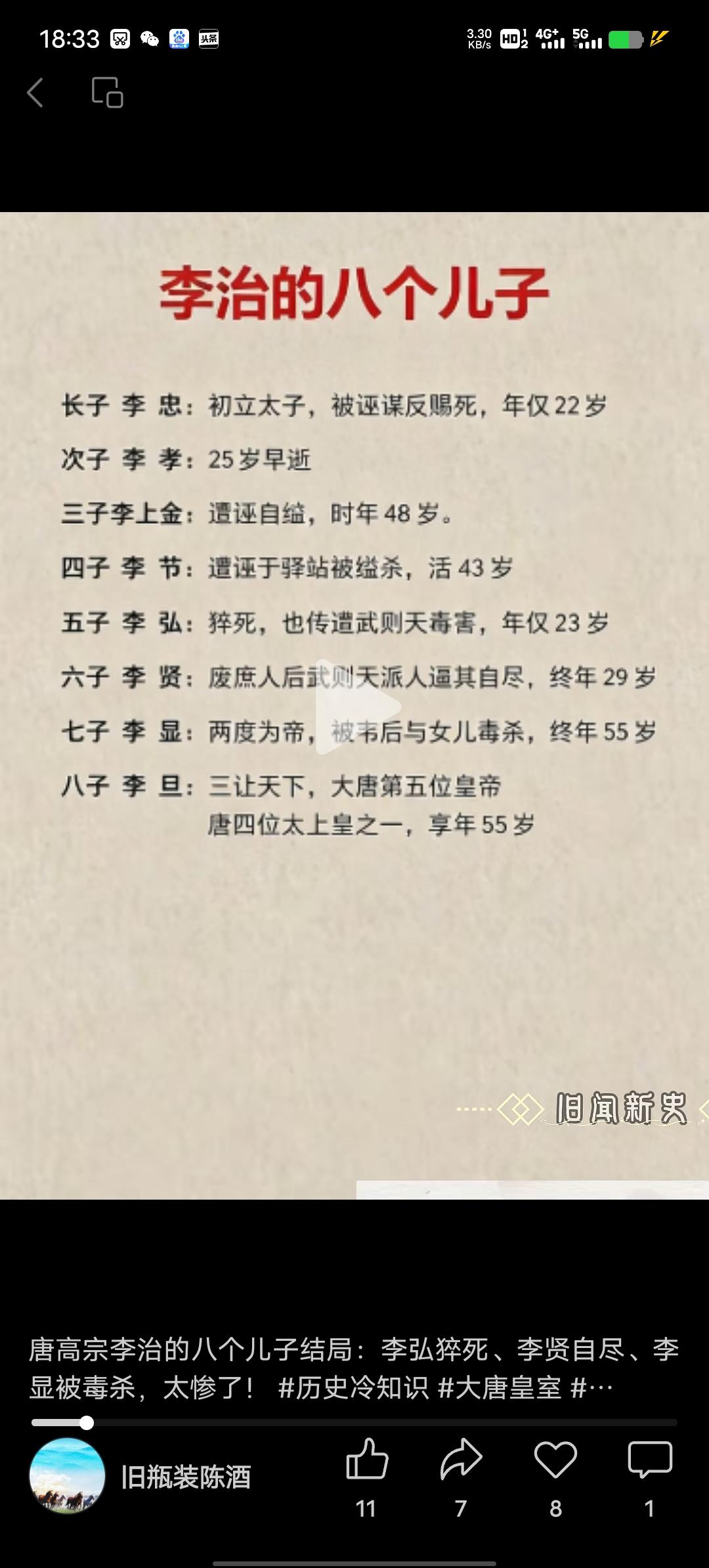 李治的儿子们命运各不相同。庶长子李忠，本因王皇后无子被立为太子，武则天得宠后，王