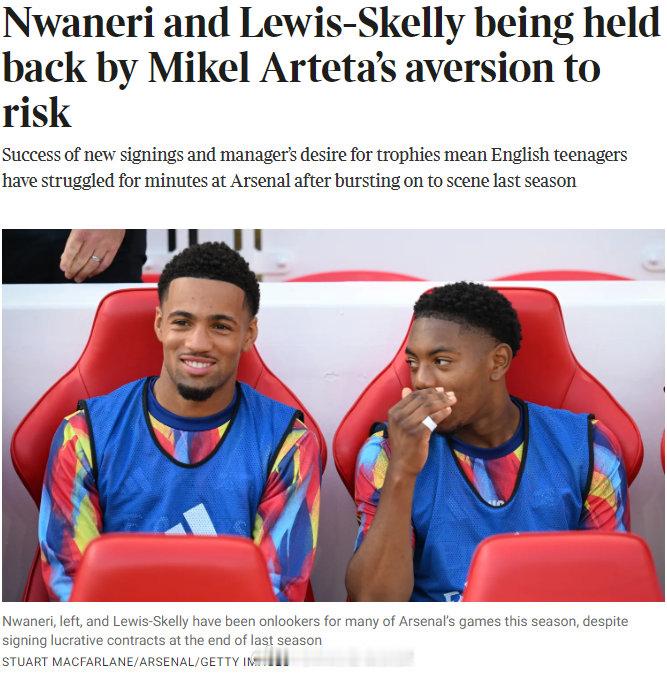 《泰晤士报》表示：两杆小枪恩瓦内里和斯凯利，本赛季由于球队阵容深度增加以及主教练