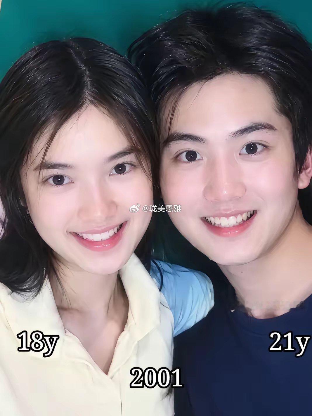 香港一女生在社交媒体晒出她和老公过去和现在的合照​​​