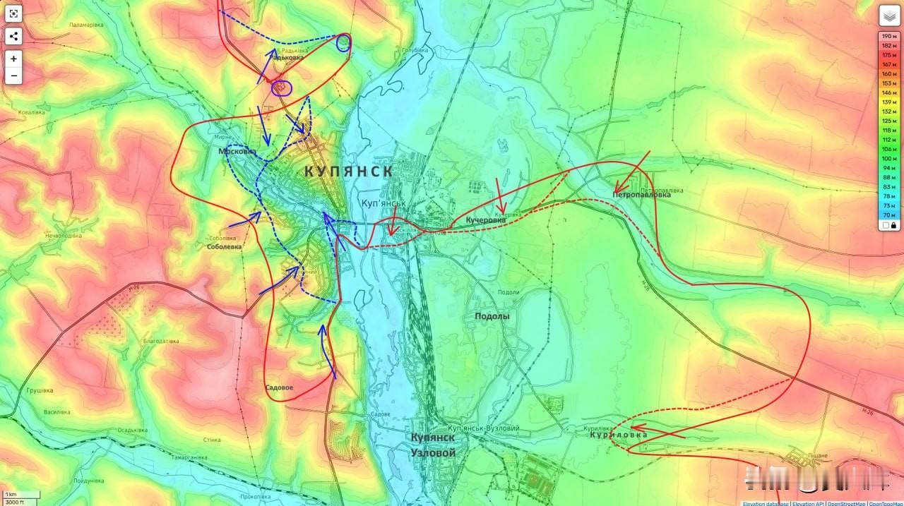 至12月15日晨：库皮扬斯克鏖战俄军在库普扬斯克西部的局势持续快速恶化。乌军