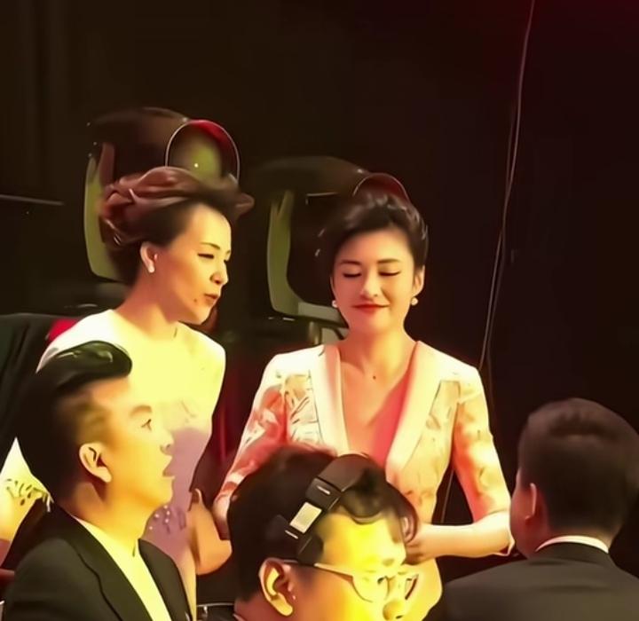 央视舞台最意难平的两大才女，周涛端庄大气、气场全开，是国泰民安式的端庄；董卿腹有
