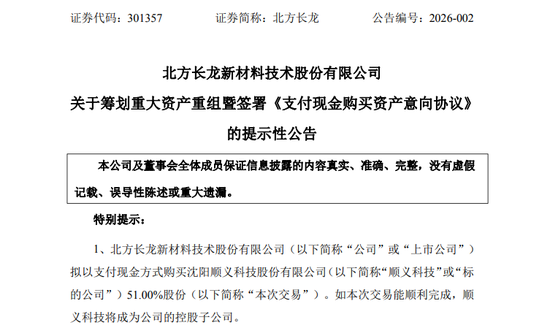 301357, 筹划重大资产重组!