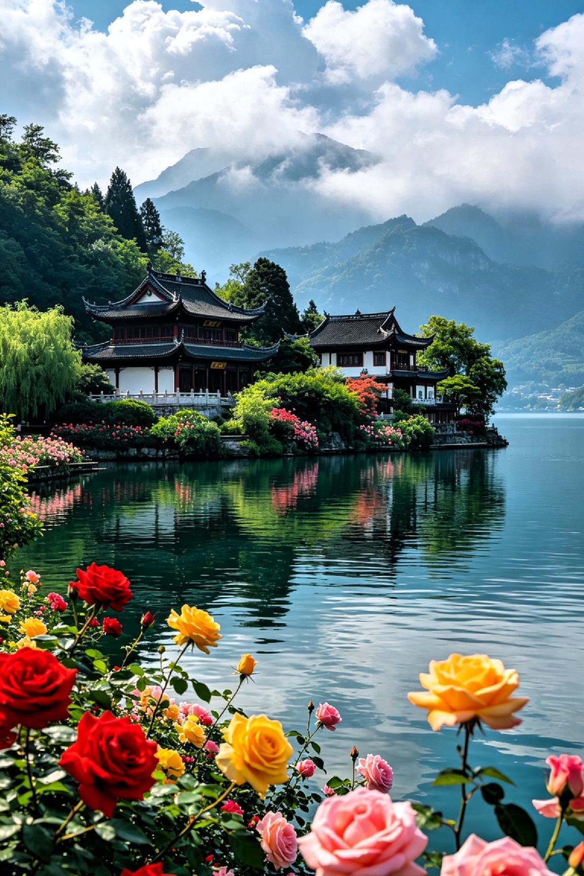 ——山居生活——远离尘世车马喧，半生偏爱山水间。烟火繁华皆看淡，一