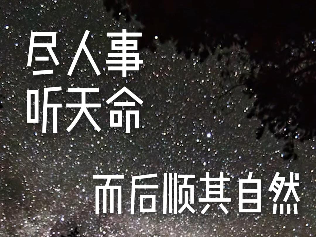 人生最好的状态，其实就是五个字：尽人事，听天命。但这不是躺平，而是全力