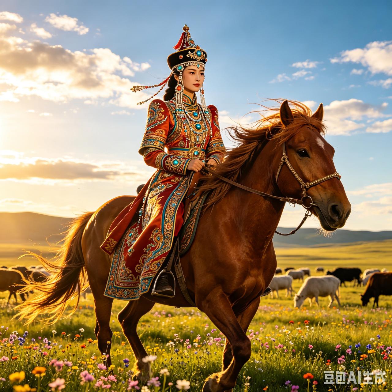 《马可波罗游记》记载：在蒙古帝国的辽阔草原上，有一位名叫艾吉阿姆的公主，她是忽
