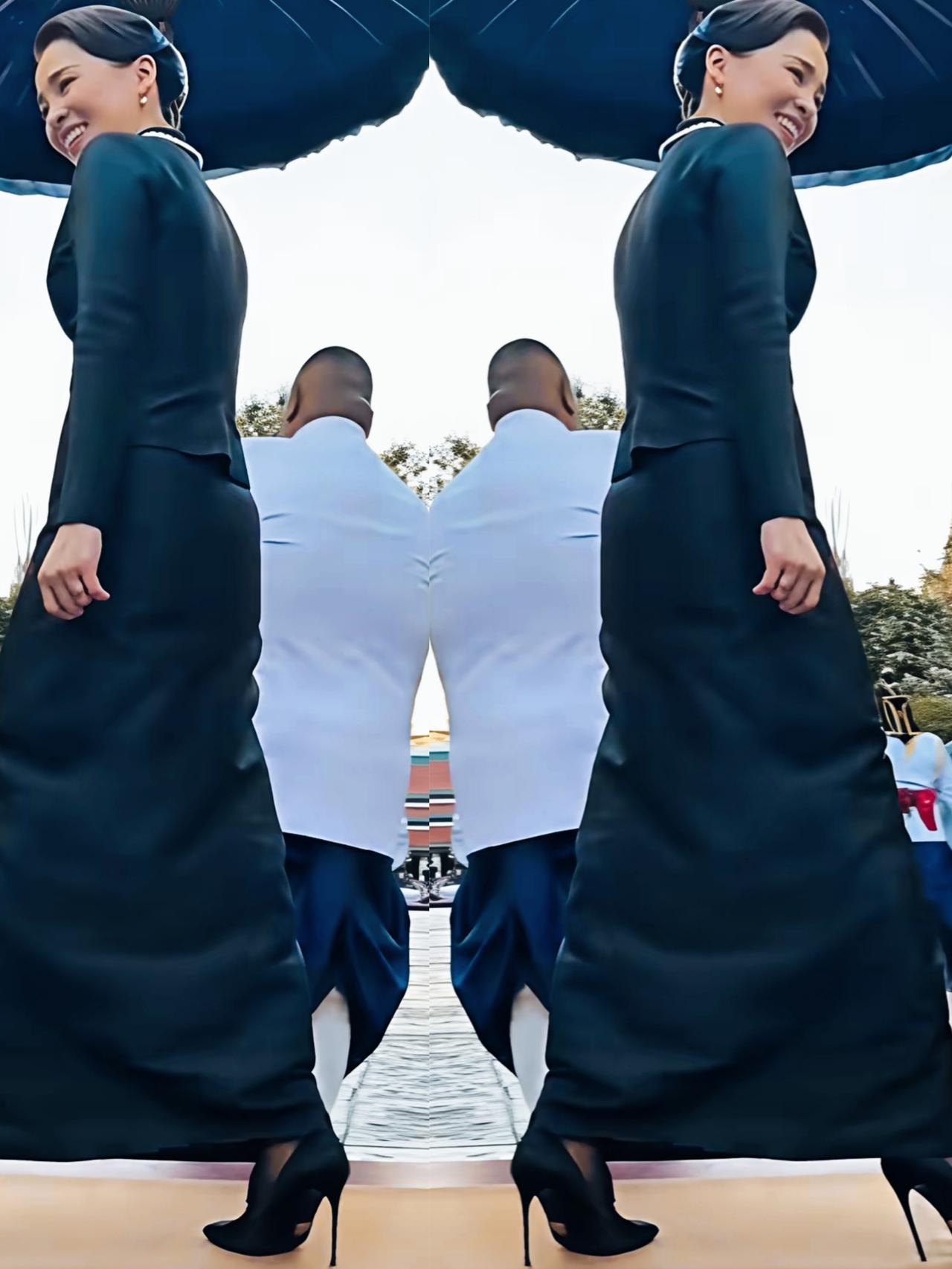 苏提达王后的高跟鞋👠，鞋跟看起来大约几厘米呢？苏提达王后穿这么高的高跟鞋👠